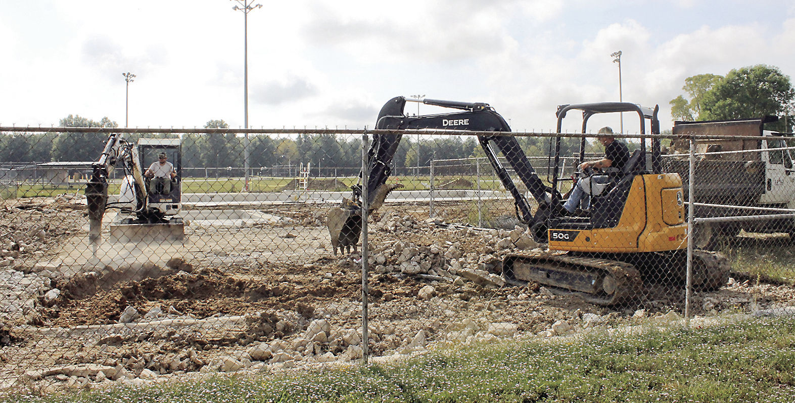 Work continues at Stewart Park